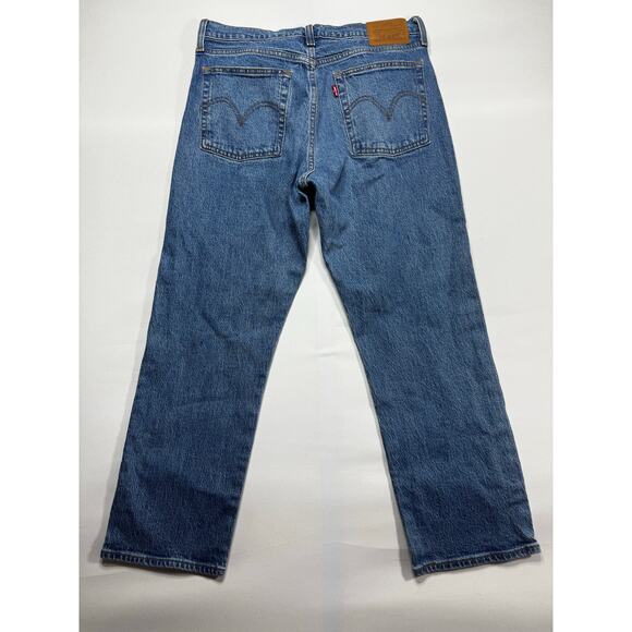 Levi's Women's Wedgie Straight Leg Button Fly Blue Denim Jeans - Size 29x26 - Picture 3 of 8